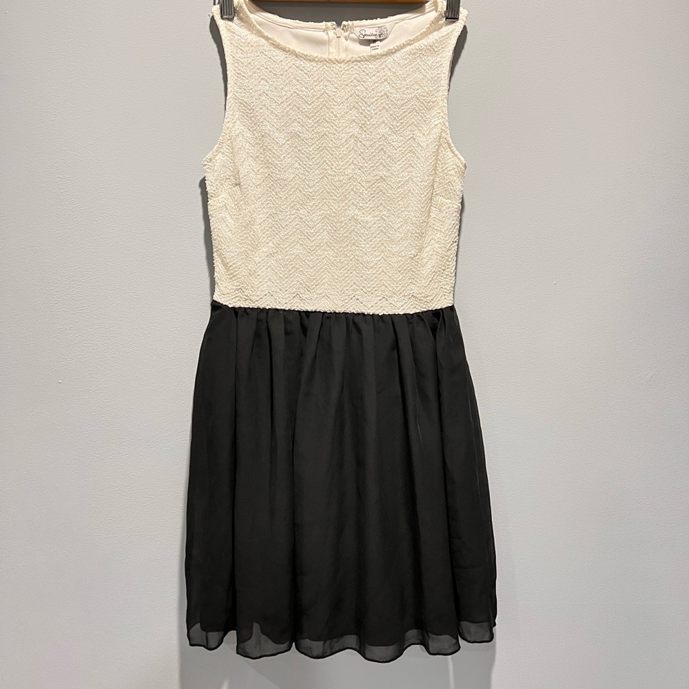 Black and White Glitter Dress